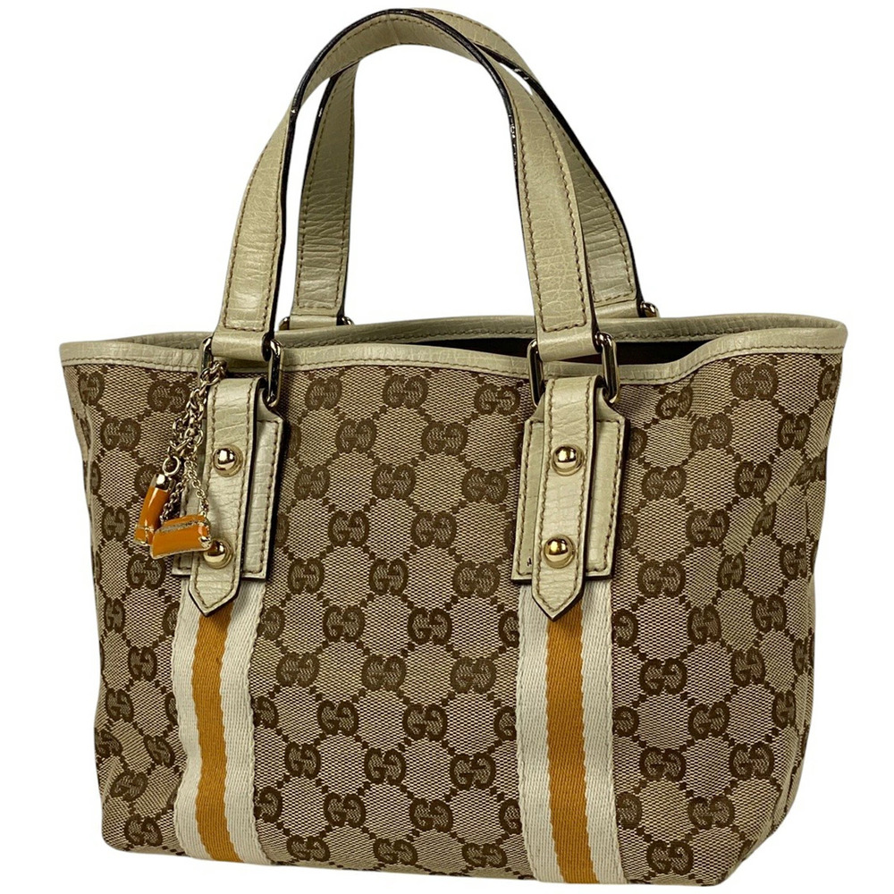 Gucci GG tote bag handbag canvas beige